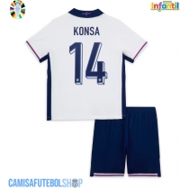 Camisa de time de futebol Inglaterra Ezri Konsa #14 Replicas 1º Equipamento Infantil Europeu 2024 Manga Curta (+ Calças curtas)